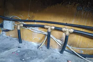 Instlación de tubería de riego